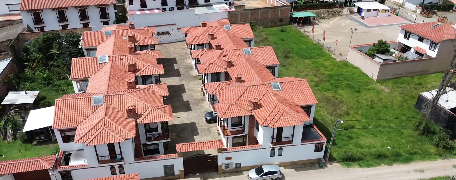 Vista aérea del proyecto Buganvilla en Villa de Leyva